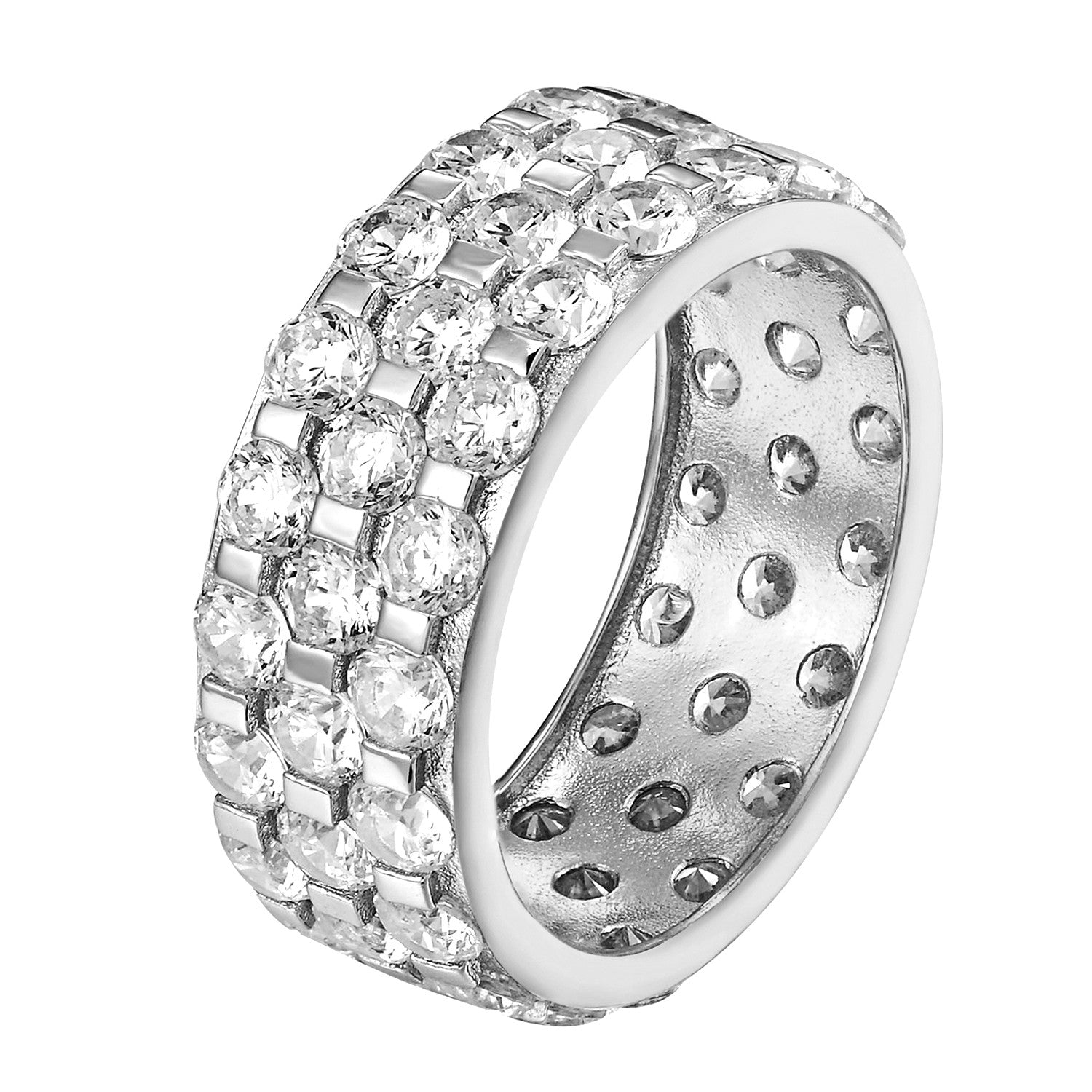 925 Sterling Silver Women's Wedding Ring - Solitaire Eternity Band for Engagement, Bridal & Anniversary - Perfect for Proposals, Vows & Special Occasions
