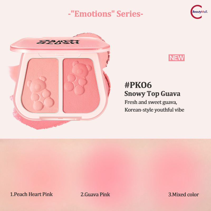 FOCALLURE Dual Color Cream Blush - Long Lasting & Blendable Cheek Makeup for Natural Flush - Perfect for Everyday Wear & Special Occasions