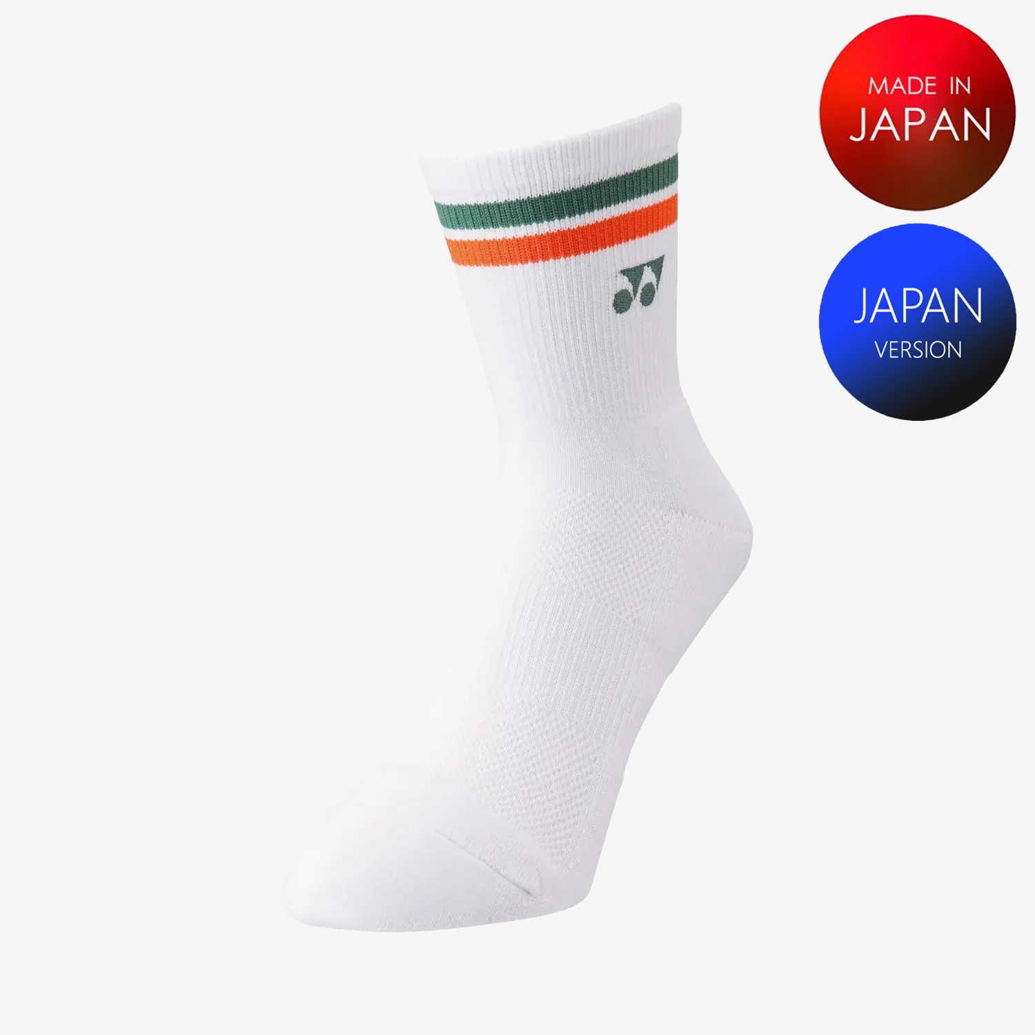 Yonex Men's Sports Crew Socks 19194 - Breathable Athletic Socks for Running, Tennis & Basketball - Bright Orange (Medium) - Perfect for Gym Workouts & Active Lifestyle