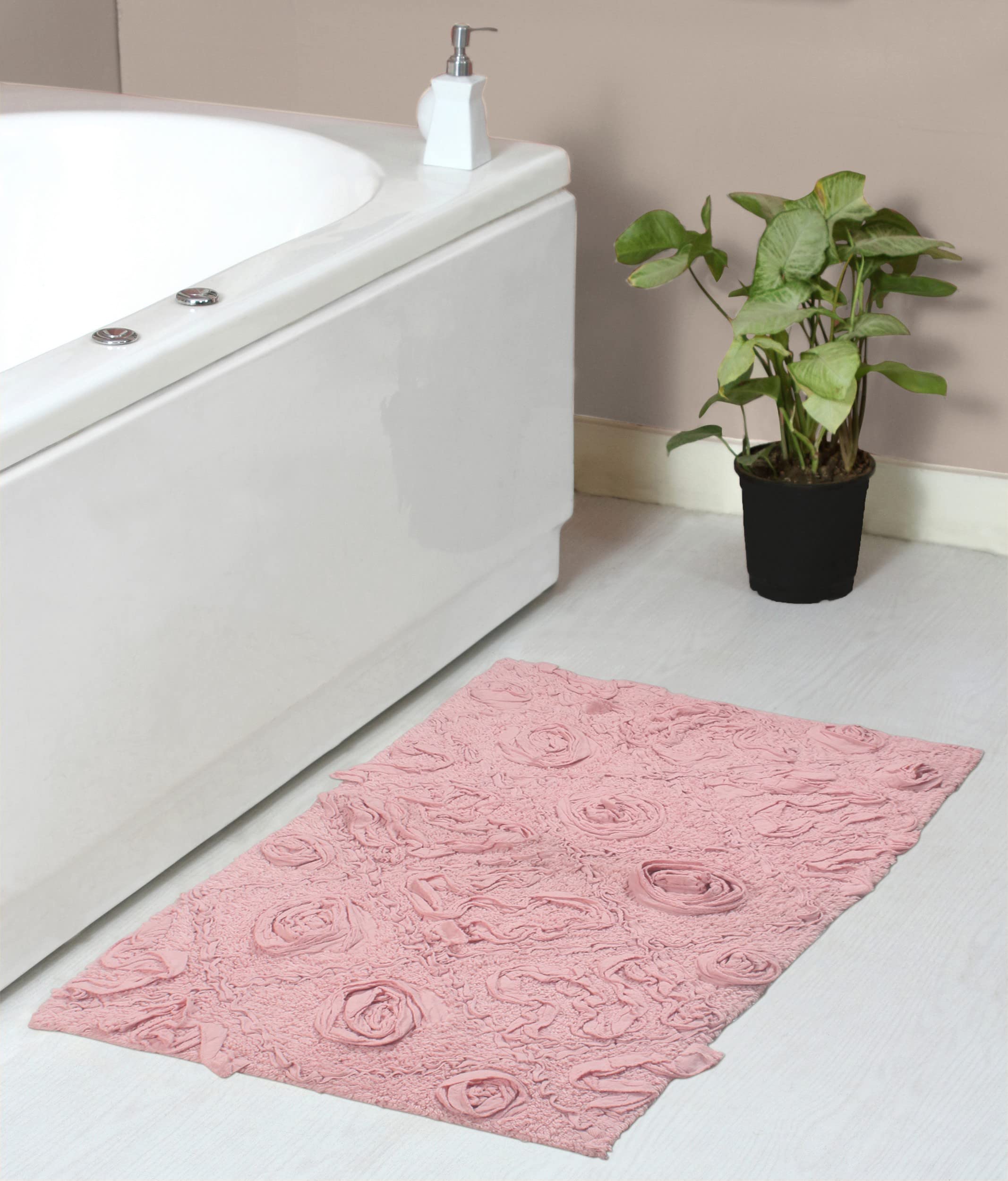 Home Weavers Modesto 100% Cotton Bath Rug Set - Ultra Soft & Absorbent Non-Slip Bathroom Mat, Washable Kitchen Floor Mat, 21