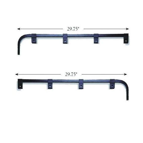 Fortpro Black Mud Flap Hanger - Straight Spring Steel No Coil (Pair) F247589 | Heavy-Duty Truck & Trailer Mud Flaps for Off-Road Protection
