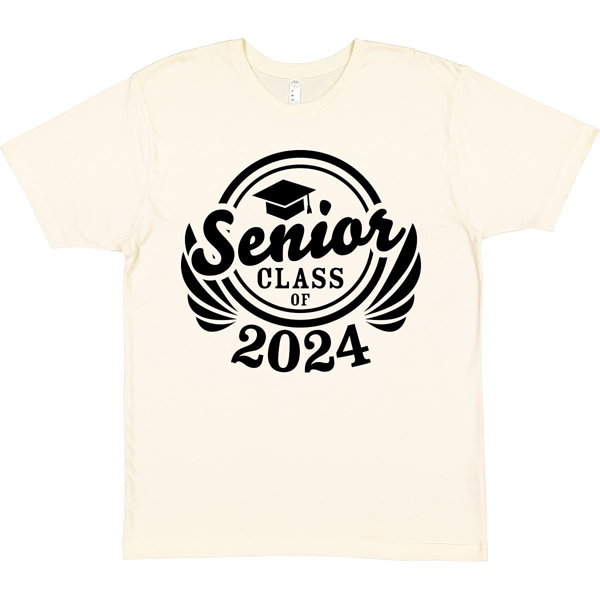 Senior Class of 2024 Graduation T-Shirt - Black with Cap Design | Comfortable Cotton Tee for High School Graduates, Senior Week & Graduation Parties