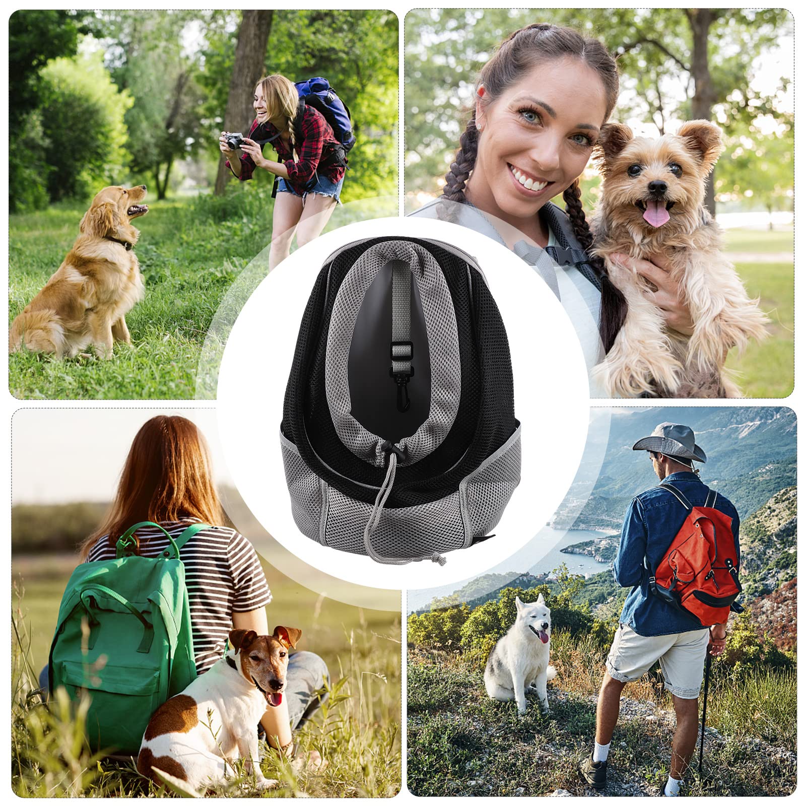 1pc Mesh Pet Backpack - Travel Carrier for Small Dogs & Cats