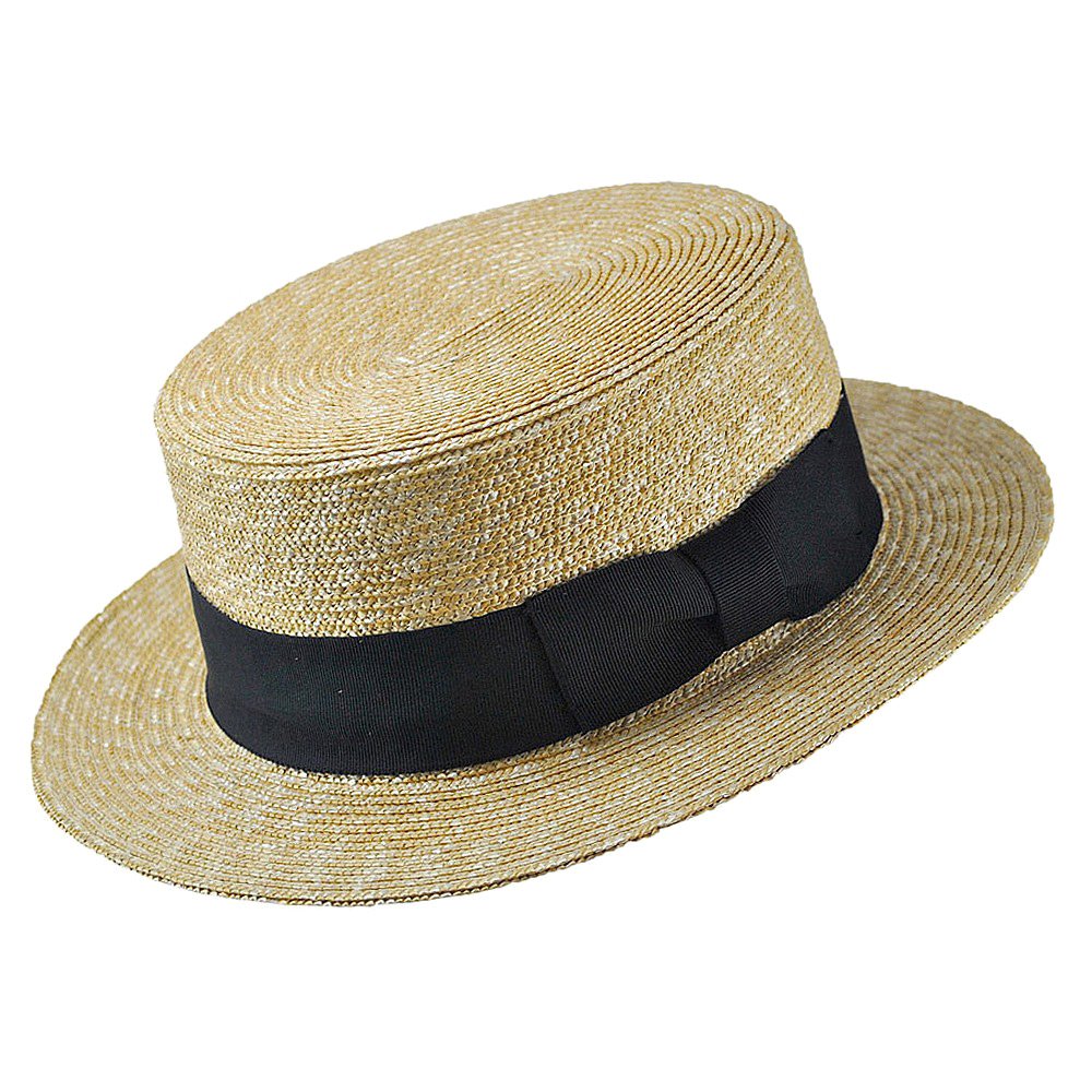 Black Wheat Straw Skimmer Hat - XL Size, Wide Brim Sun Hat for Women & Men - Perfect for Beach, Pool, Summer Outdoor Activities