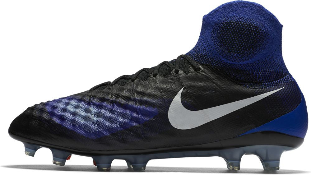 Nike Magista Obra II FG Soccer Cleats - Black/Paramount Blue Football Shoes for Men - Perfect for Turf Matches & Training Sessions