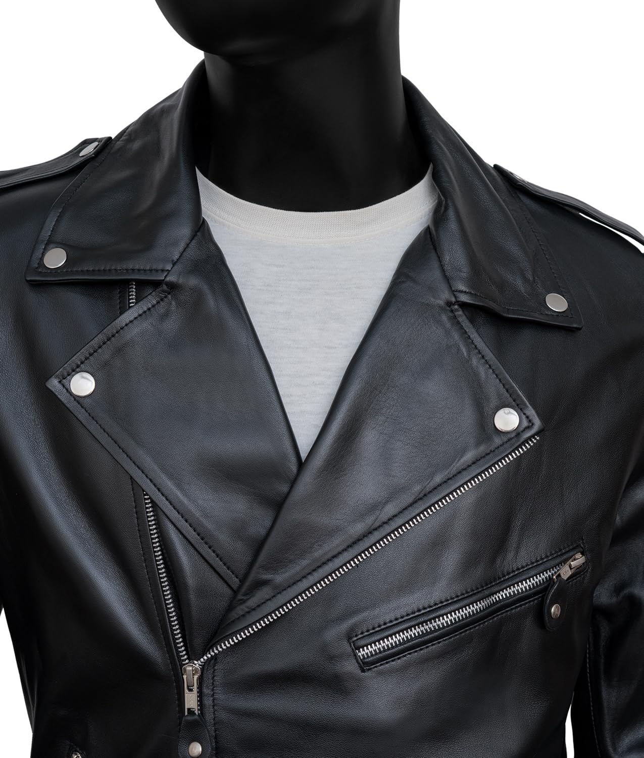 HIGOBO Men's Black Fringe Leather Jacket - Classic Biker Style Motorcycle Jacket for Men | Perfect for Riding, Parties & Casual Outfits