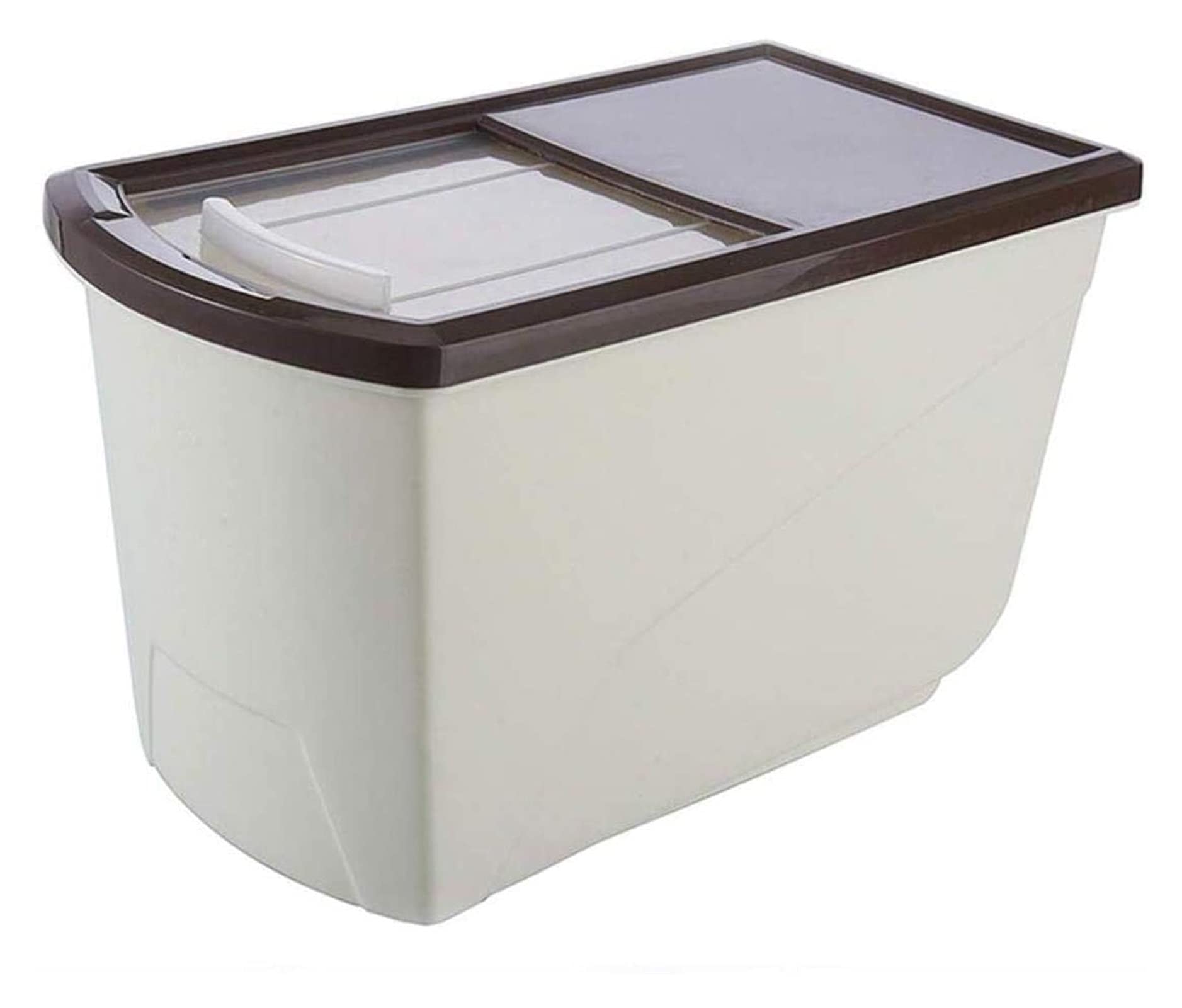 SoGuDio Airtight Food Storage Containers Set - Plastic Rice, Flour, Noodles Storage Box with Locking Lid (Brown) - Perfect for Kitchen Pantry Organization & Bulk Food Storage