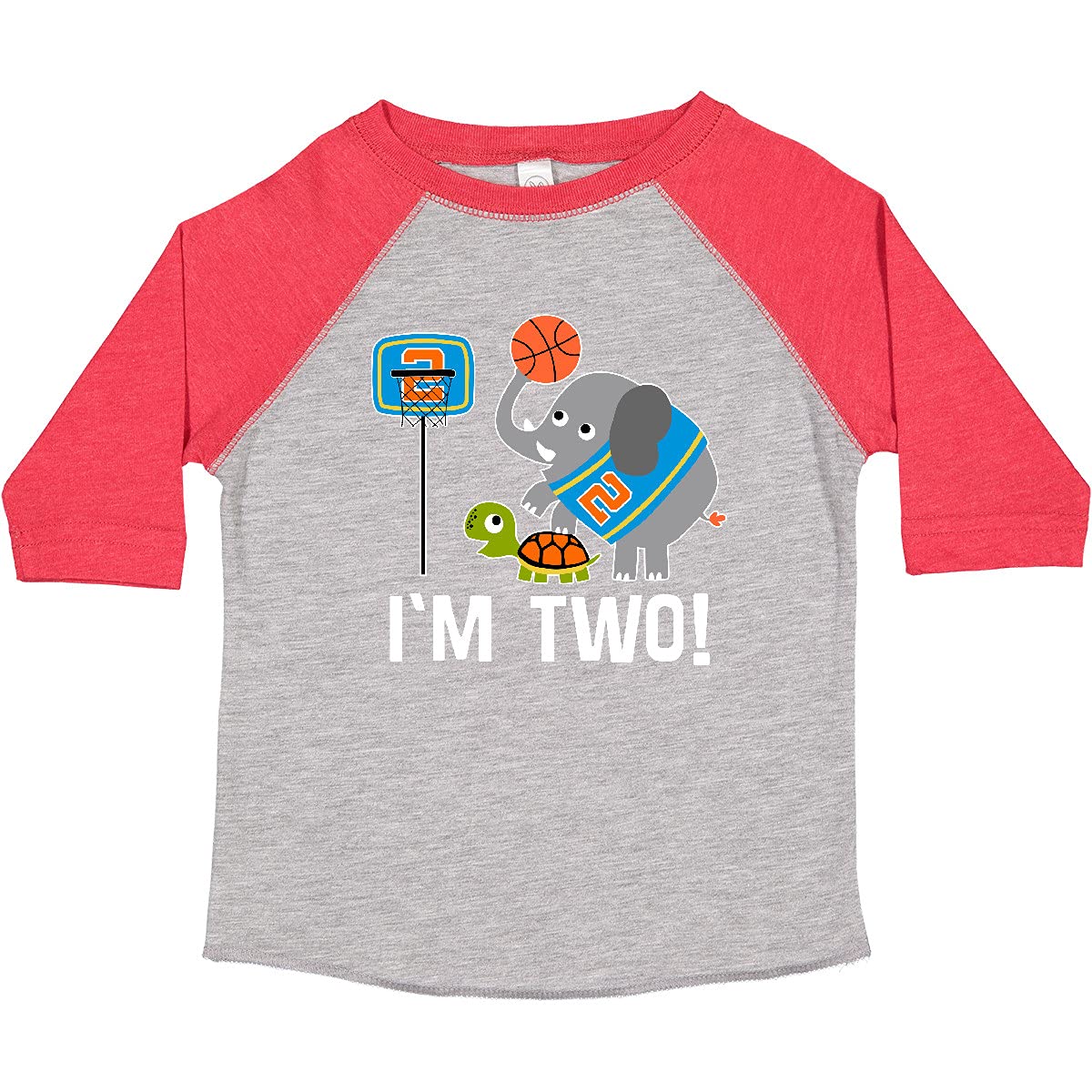 Inktastic Basketball 2nd Birthday T-Shirt for Toddlers - Cute 2 Year Old Boy Gift for Birthday Party & Sports Theme Celebration