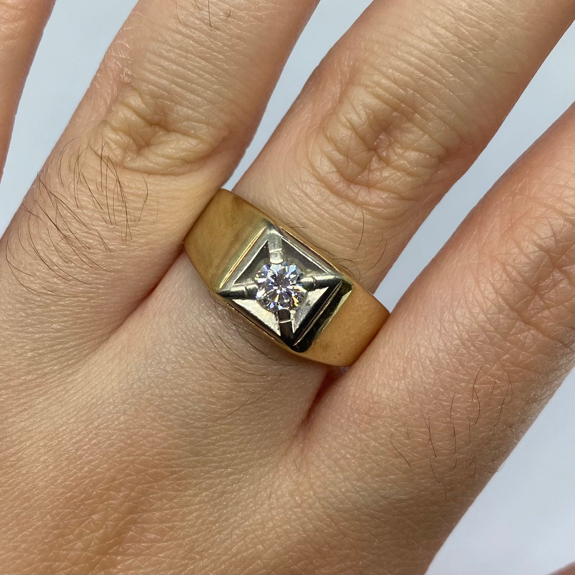 10K Gold Diamond Ring for Women | 0.33 Carat Solitaire Engagement Ring | Size 10.75 | Perfect for Proposals, Anniversaries & Special Occasions
