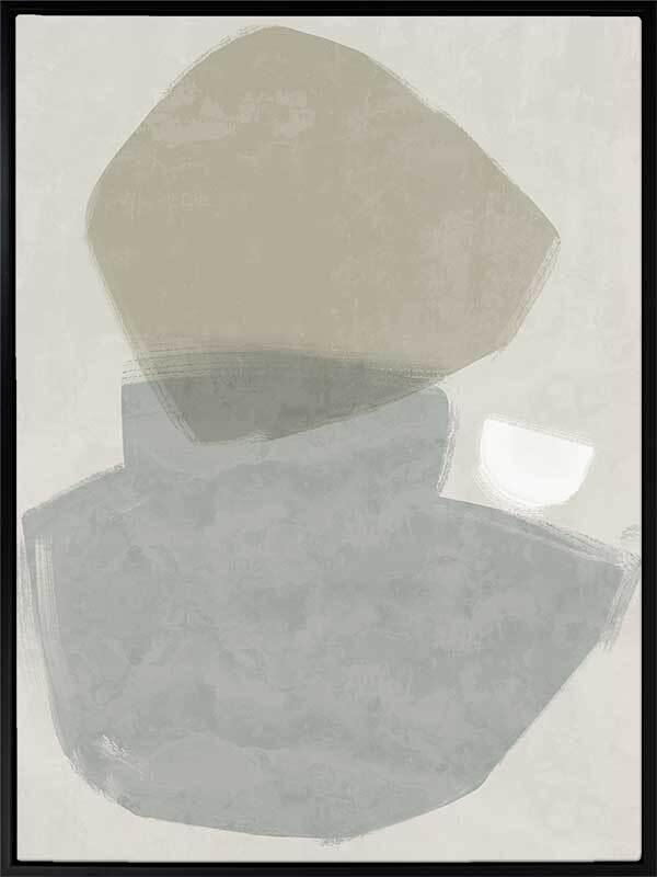 Balanced Grey Canvas Art Print - Modern Abstract Wall Decor for Living Room, Bedroom & Office - Perfect for Home & Office Decor