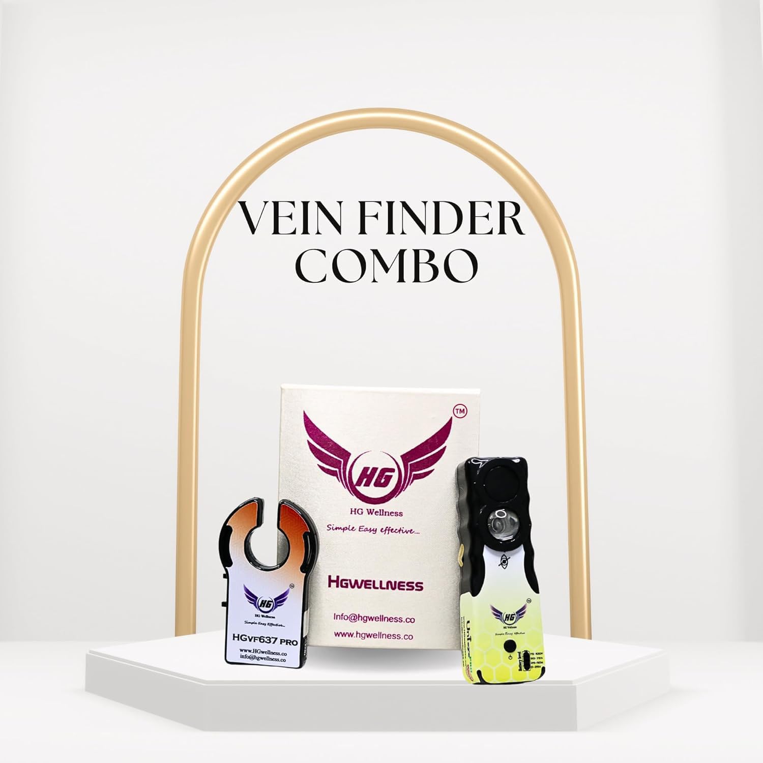 **HG Wellness Vein Finder ComboPro IV Access Kit - 637Pro Vein Finder & Unieye Pro Phlebotomy Device for Medical Professionals | Perfect for Hospitals, Clinics & Emergency Care**