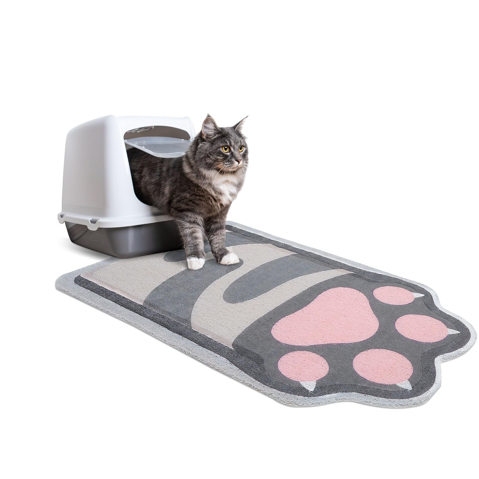 Premium Non-Slip Cat Litter Mat - Extra Large Unicorn Design Litter Box Mat with High Trapping Efficiency | Soft & Easy to Clean Kitty Litter Trapper Mat | Perfect for Hardwood Floors & Multi-Cat Homes | Cute Cat Accessories for Food Bowls & Litter Areas