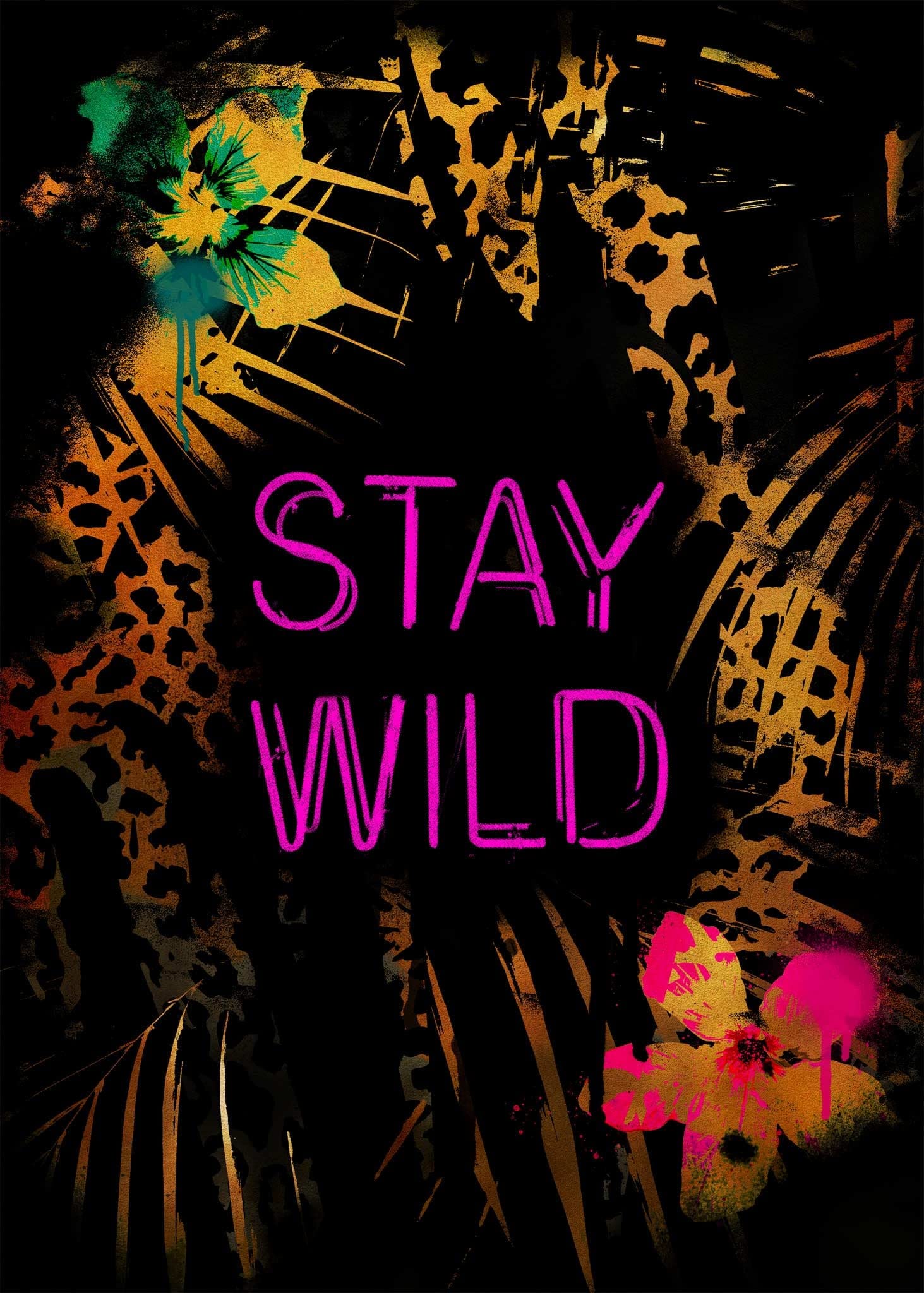 300-Piece Wooden Puzzle - Stay Wild Tropical Neon Animal Puzzle for Adults & Kids | Large Family Puzzle, Educational Art Gift for Teens & Children | Perfect for Family Game Nights & Home Decor