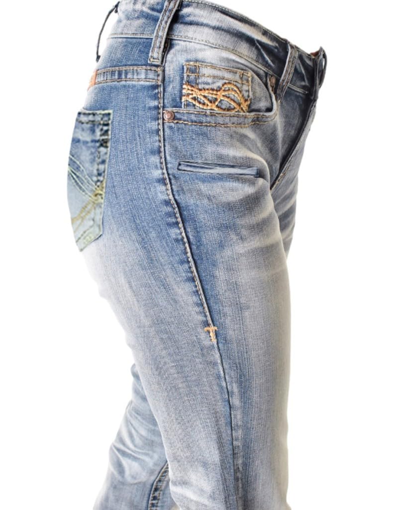 Cowgirl Tuff Western Jeans for Women - Light Wash Denim Pants (Size 0-2-60) | Comfortable & Stylish Cowgirl Bootcut Jeans for Riding, Work & Everyday Wear