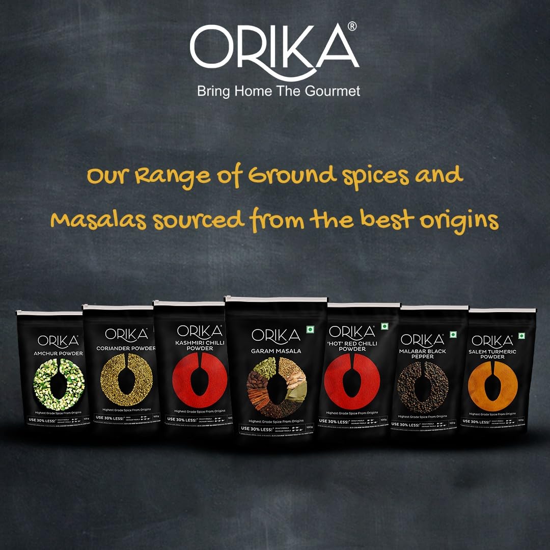 Orika Amchur Powder 100g - Premium Dried Mango Powder for Cooking, Chutneys & Marinades - Vegan, Gluten-Free & Natural Flavor Enhancer - Perfect for Indian, Pakistani & Middle Eastern Cuisine