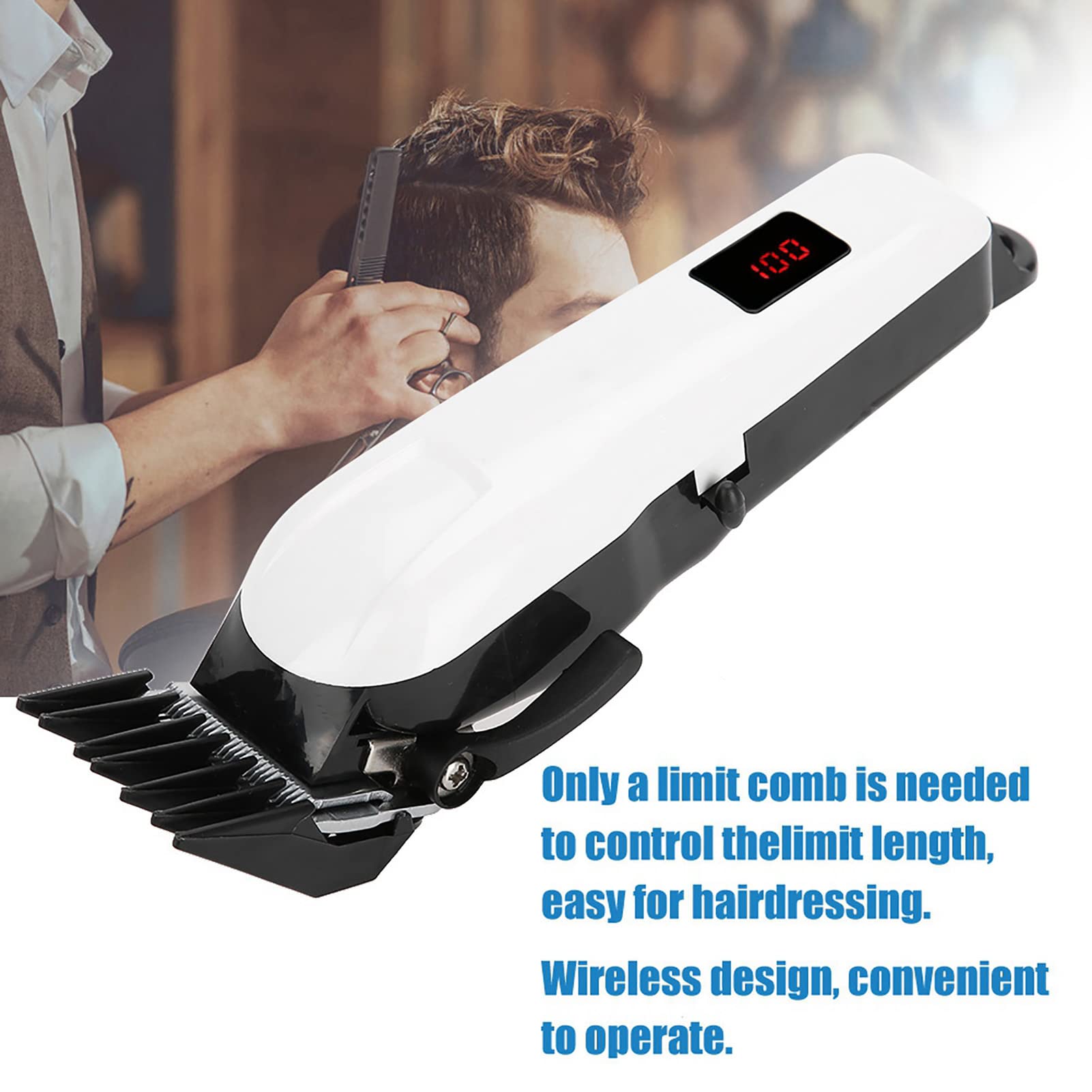 Professional Cordless Hair Clipper - USB Rechargeable Electric Hair Trimmer for Men & Women - Perfect for Home Haircuts, Beard Trimming & Travel Grooming