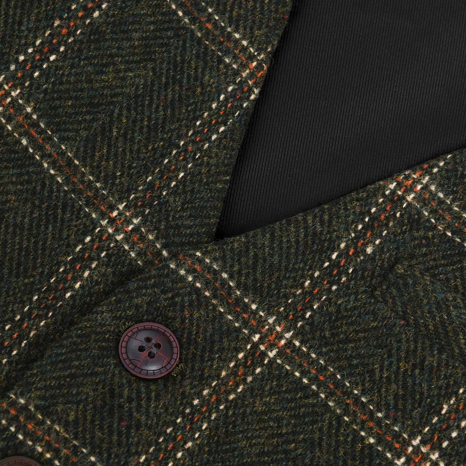 VOBOOM Men's Slim Fit Herringbone Tweed Suit Vest - Premium Wool Blend Waistcoat for Business, Wedding & Formal Occasions