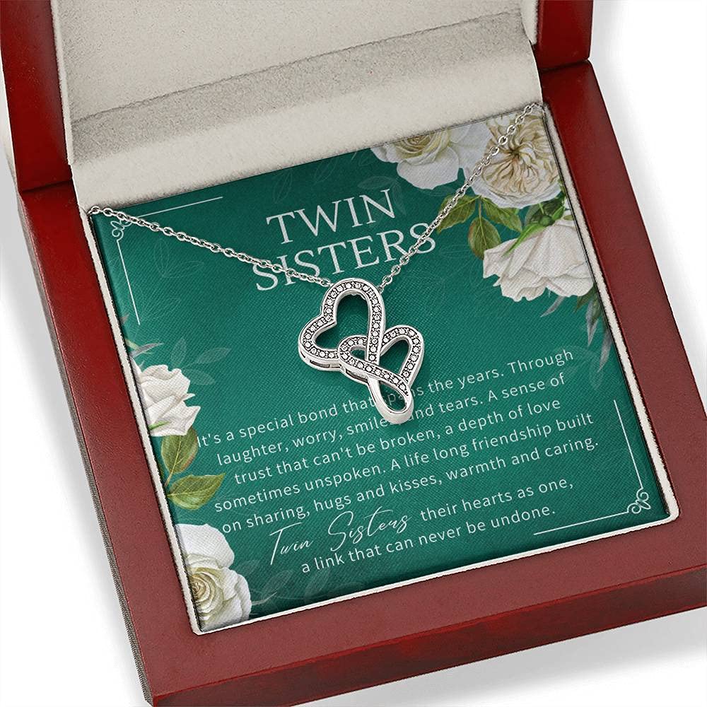 Best Gifts for Twin Sisters - Twin Sisters Their Hearts As One, Unbreakable Bond - Birthday, Christmas, Graduation, Valentine's, Wedding Gift Ideas - Perfect for Special Occasions & Sisterly Celebrations