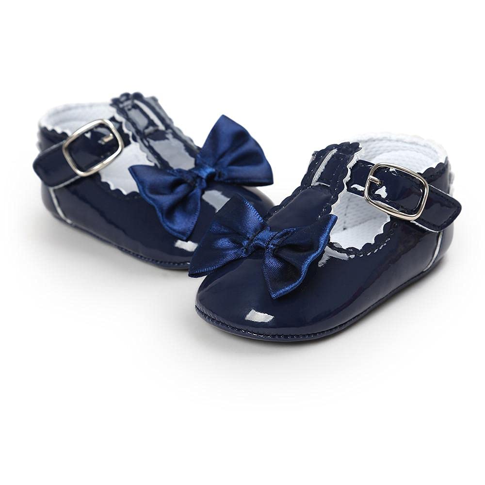 Baby Girls Soft Sole Mary Jane Shoes 0-18M - Perfect for Weddings & Special Occasions