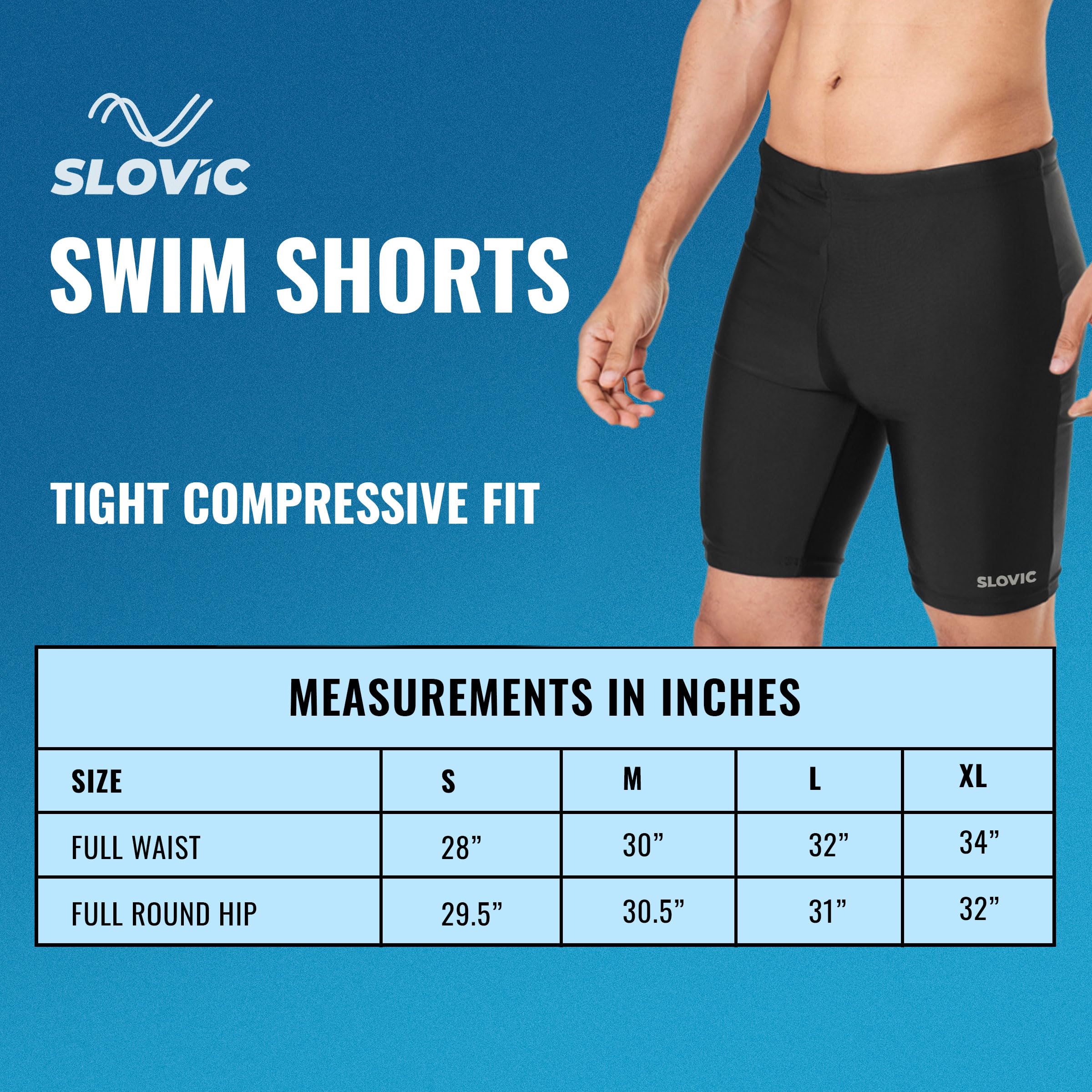 **SLOVIC Men's Quick-Dry Swim Shorts - Adjustable, Breathable Swim Trunks for Swimming, Running & Beach Sports | Perfect for Pool, Gym & Outdoor Activities**