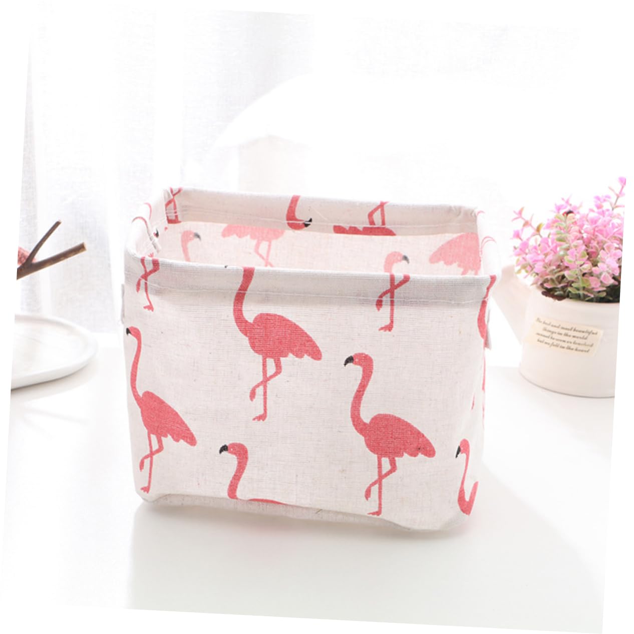 IMIKEYA Foldable Fabric Desk Organizer with Handle - Storage Bins for Snacks, Toiletries & Office Supplies | Perfect for Home, Office & Dorm Organization