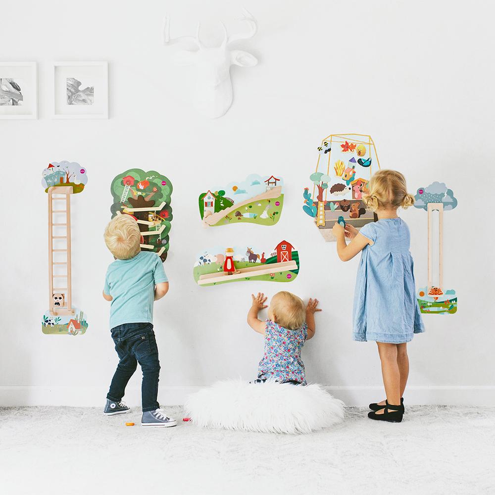 Oribel VertiPlay Wooden Wall Activity Center - Montessori-Inspired Climbing Toy for Toddlers & Kids - Perfect for Nursery, Playroom & Daycare
