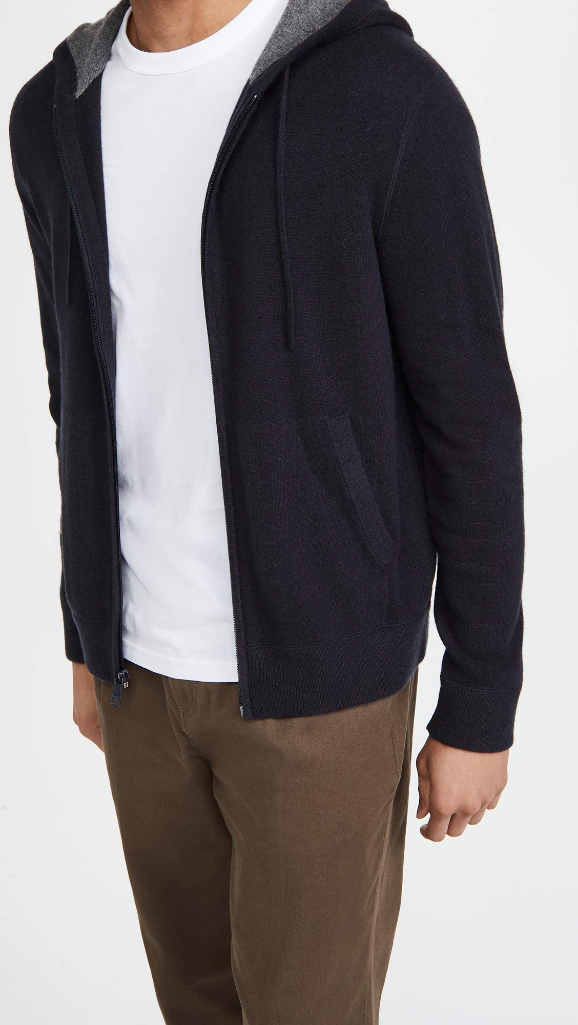Vince Men's Full Zip Cashmere Hoodie - Soft Luxury Pullover Sweatshirt for Winter & Fall | Casual Wear, Office, Travel & Outdoor Activities
