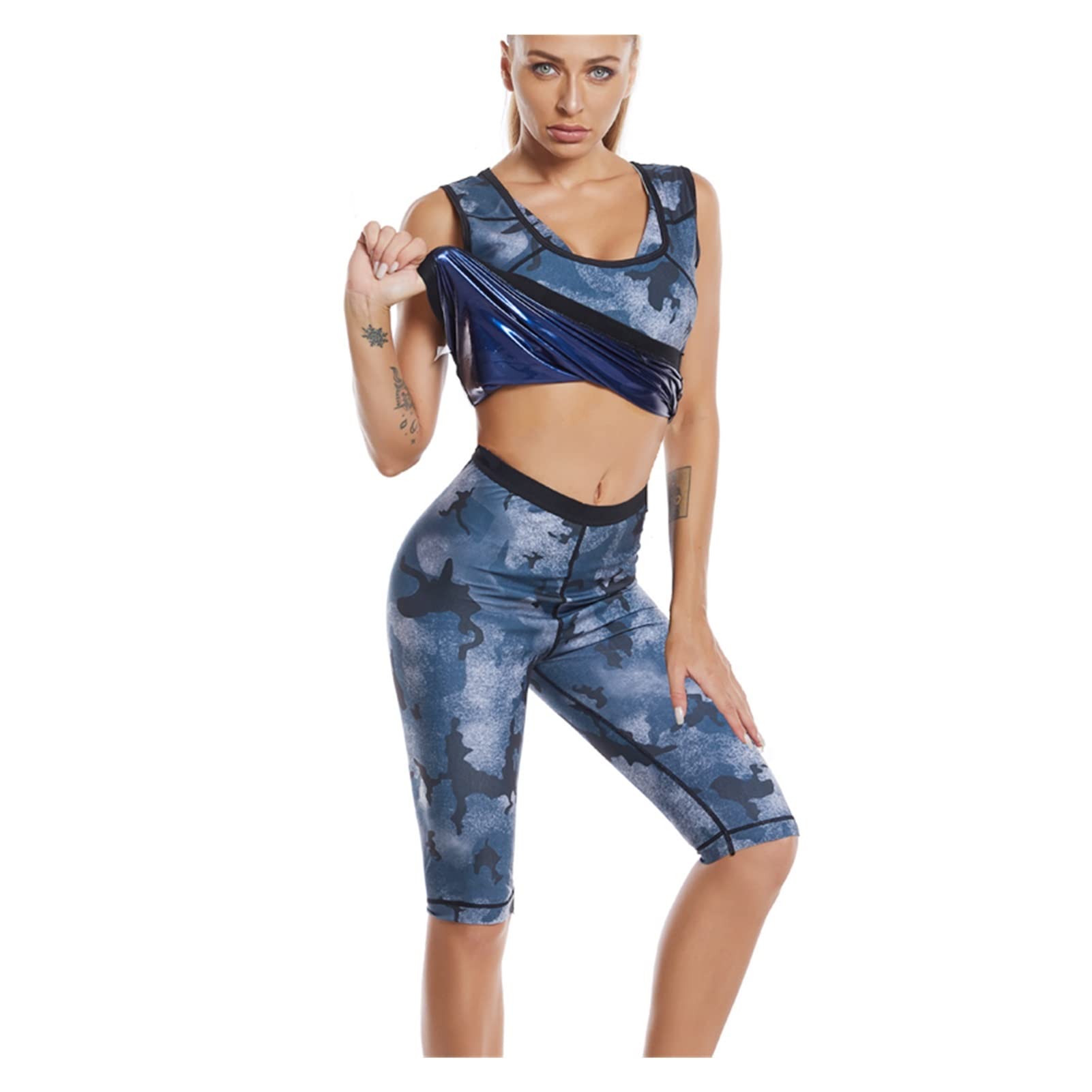 YFQHDD Women's Sauna Suit Waist Trainer Set - Sauna Vest & Pants for Weight Loss & Body Shaping | XL Size | Perfect for Workouts, Detox & Slimming