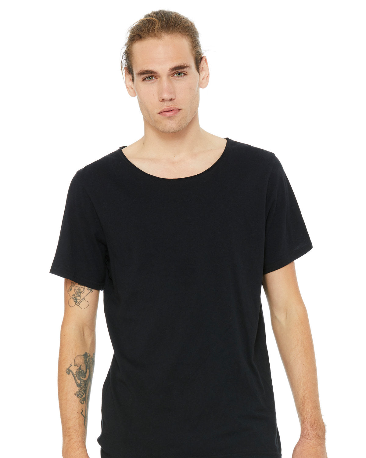 Bella + Canvas B3014 Men's Jersey Raw Neck T-Shirt - Soft Cotton Crewneck Tee for Casual Wear, Gym & Everyday Outfits