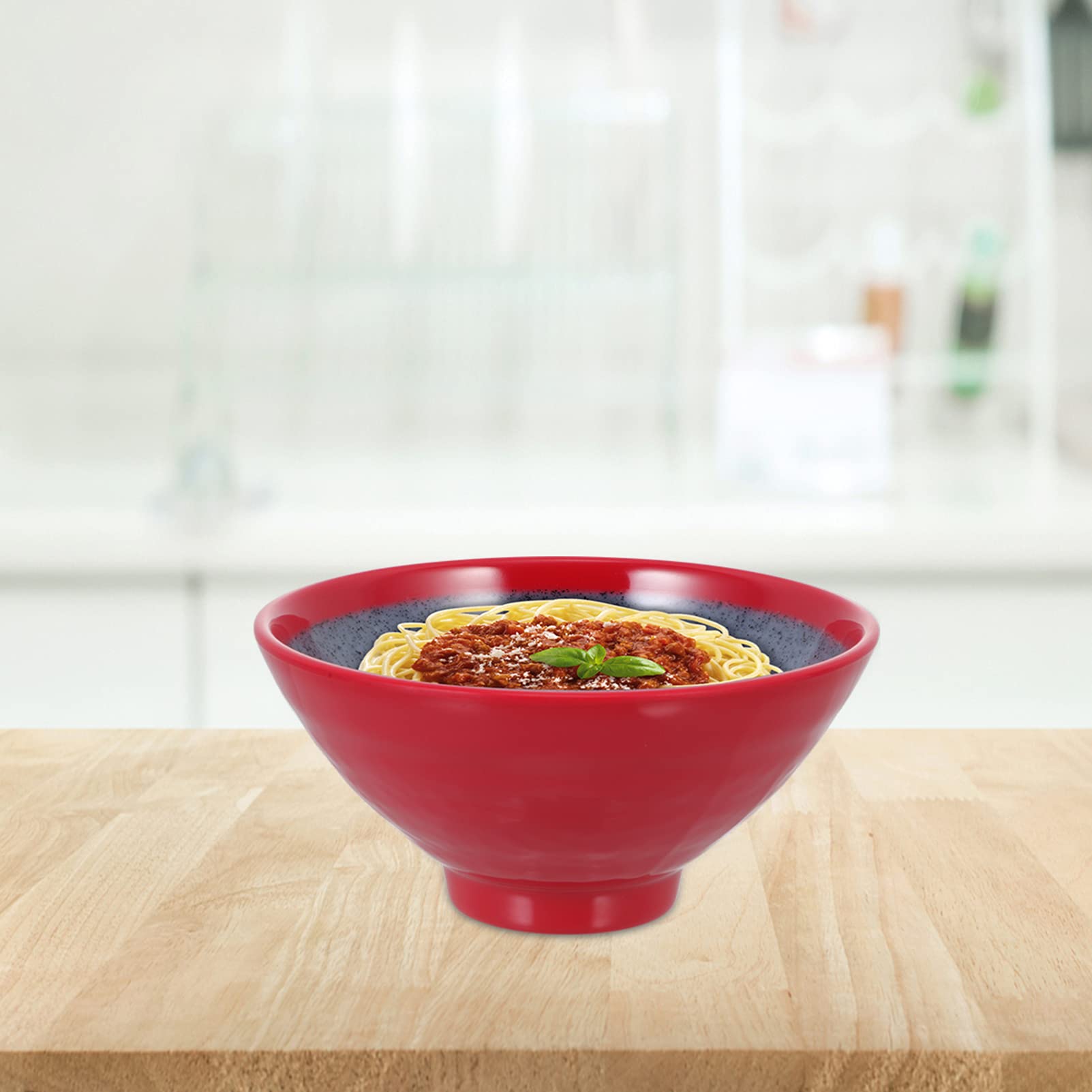 Hemoton 1-Piece Melamine Noodle Bowl - Durable Rice & Soup Bowl for Kitchen, Ramen, Dessert - Microwave Safe & Lightweight Tableware for Home, Restaurants, and Outdoor Dining