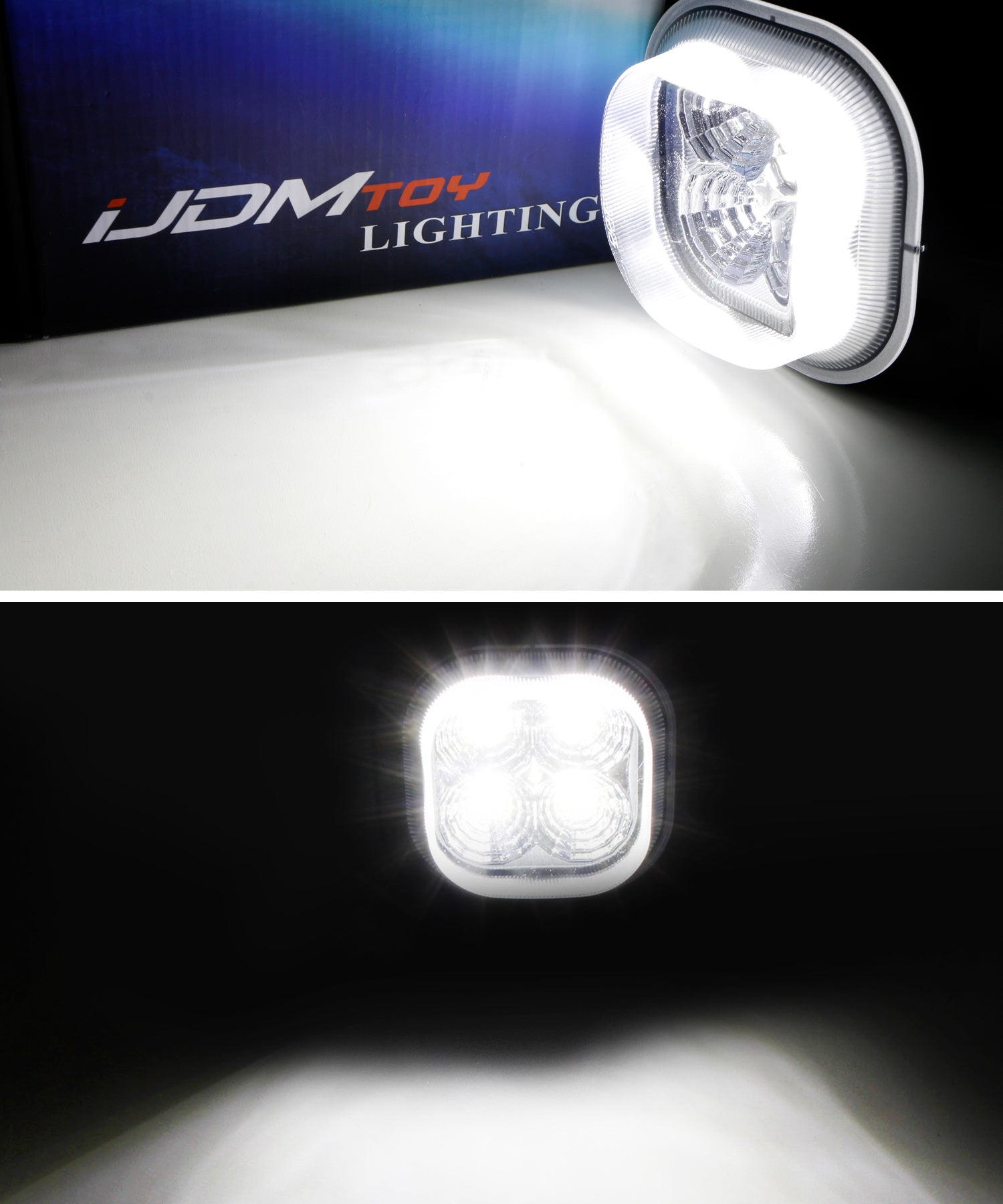 40W LED Fog Light Kit for 05-07 Ford F250 F350 F450 - 2x2 Full Set with Brackets & Wiring - Upgrade Off-Road Visibility for Night Driving & Foggy Conditions