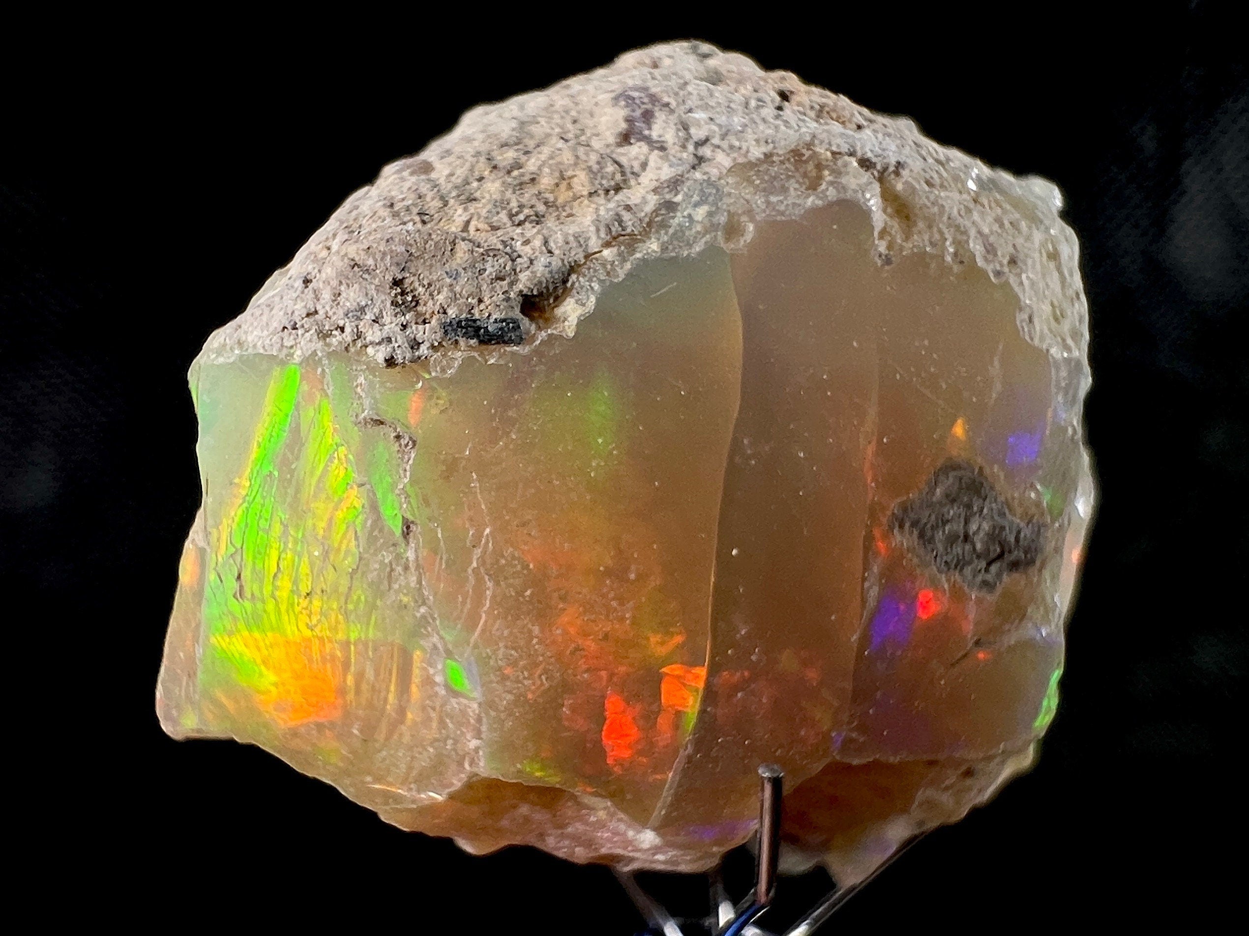 Premium 4A+ Welo Opal Raw Crystal - Natural Cutting Grade Opal Gemstone, October Birthstone for Jewelry Making & Collectors | Perfect for Rings, Necklaces & Healing Crystals