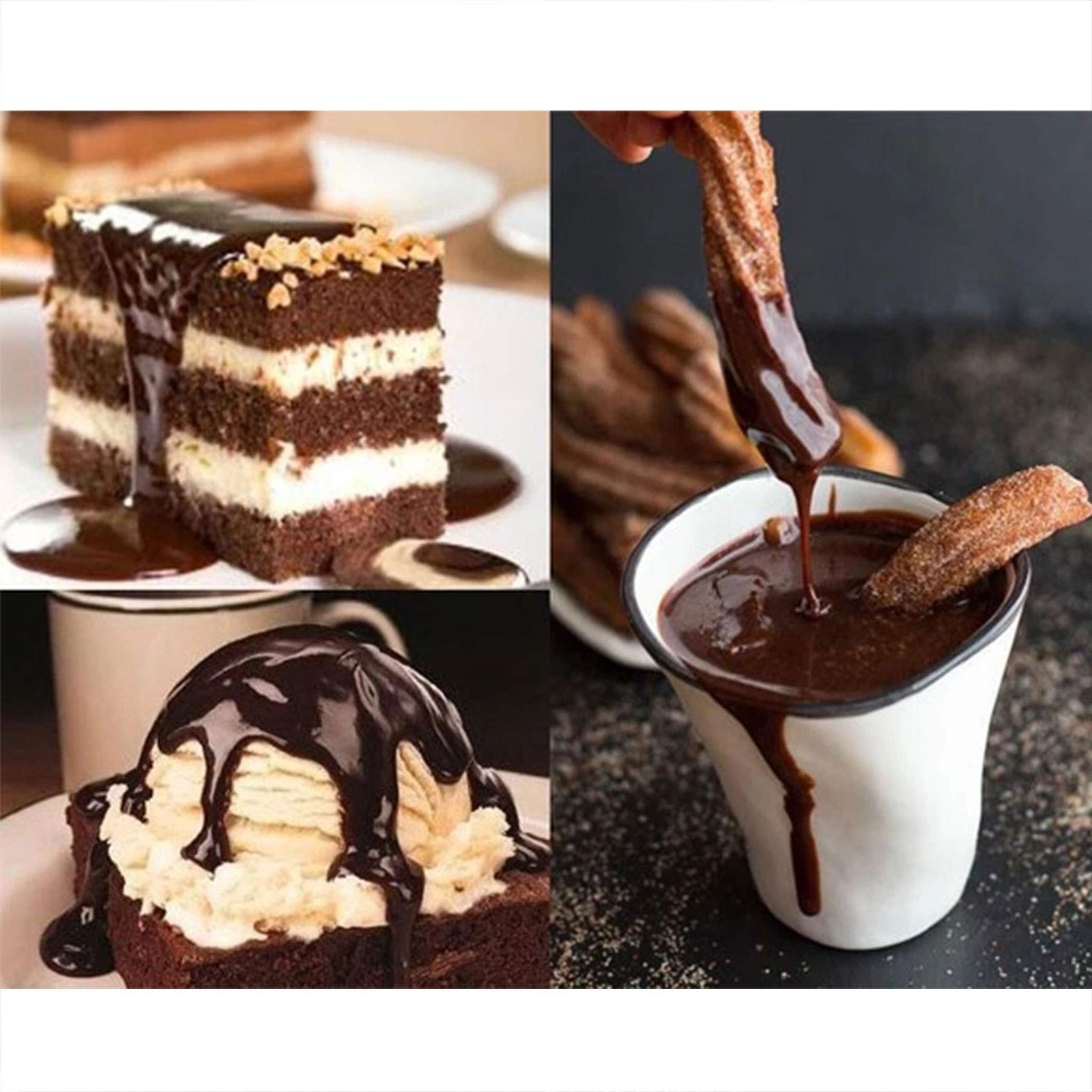 Commercial Electric Sauce Warmer Machine - 650ml Countertop Dispenser for Hot Fudge, Cheese, Caramel & Jam (86°F~185°F) | Perfect for Restaurants, Cafes & Dessert Shops