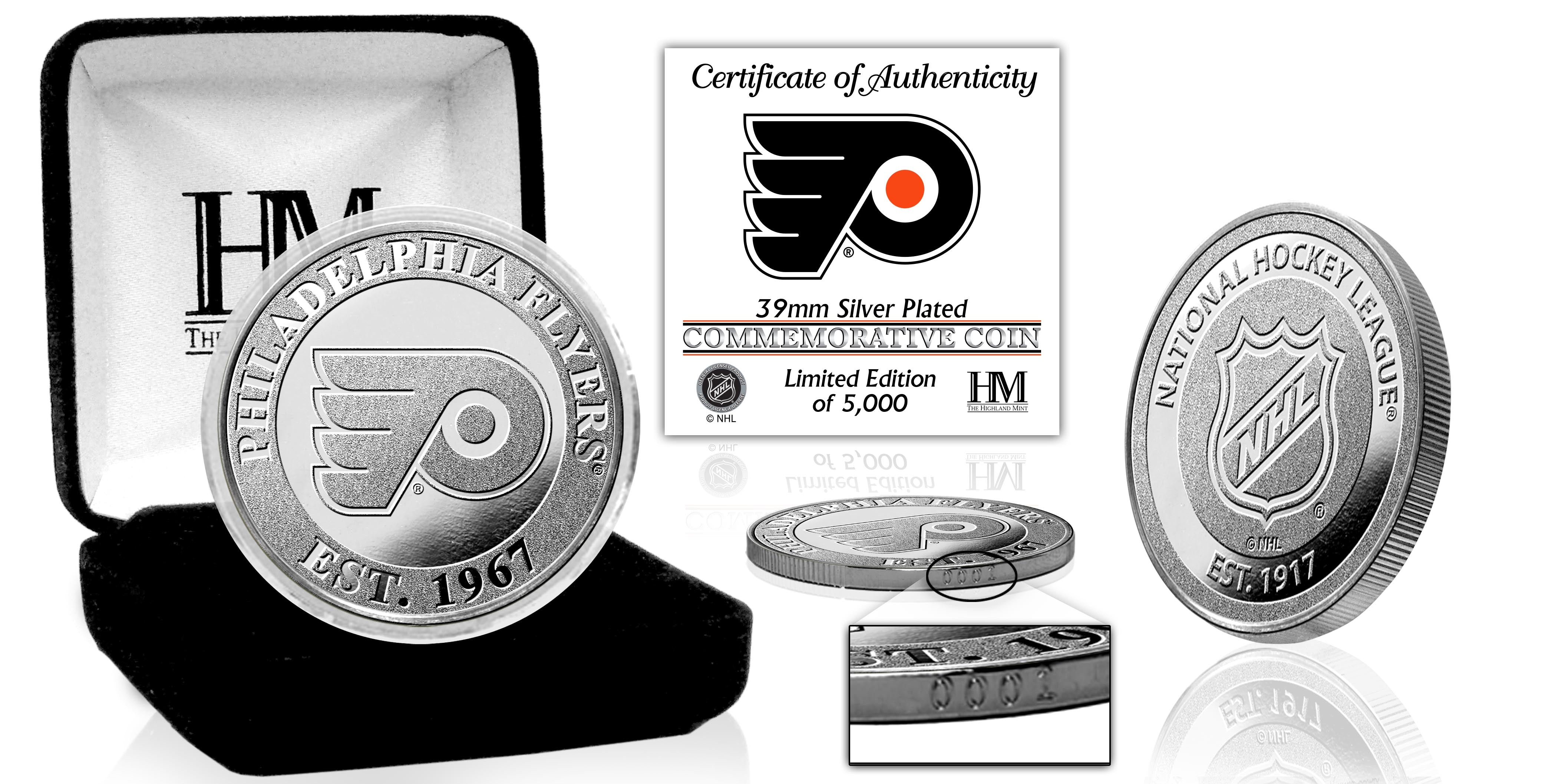 Philadelphia Flyers Silver Mint Coin - Collectible NHL Hockey Team Commemorative Coin - Perfect for Fans, Collectors & Gifts | Display Case, Sports Memorabilia