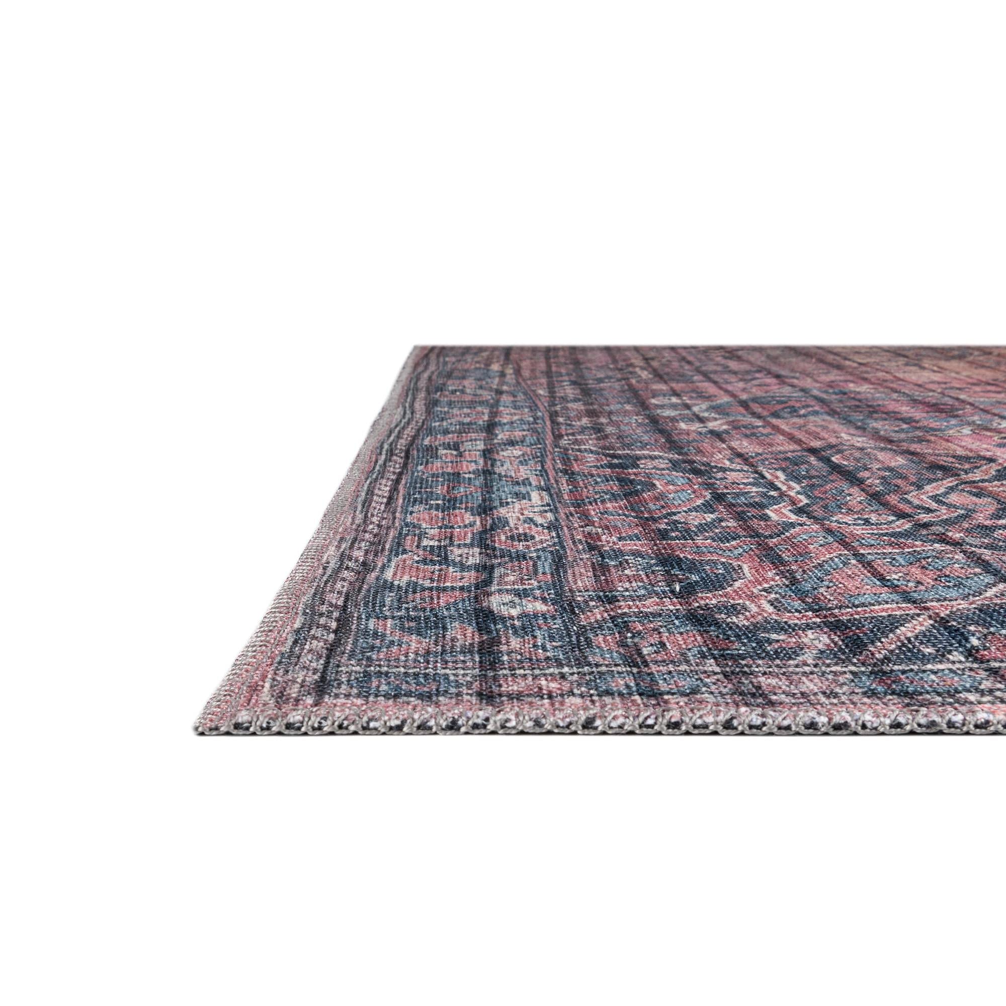 Washable Low-Pile Area Rug 10' x 13' Rust Red - Maahru Collection by Rugs.com | Perfect for Living Rooms, Dining Rooms & Open Floor Plans | Pet-Friendly & Easy Clean Home Decor