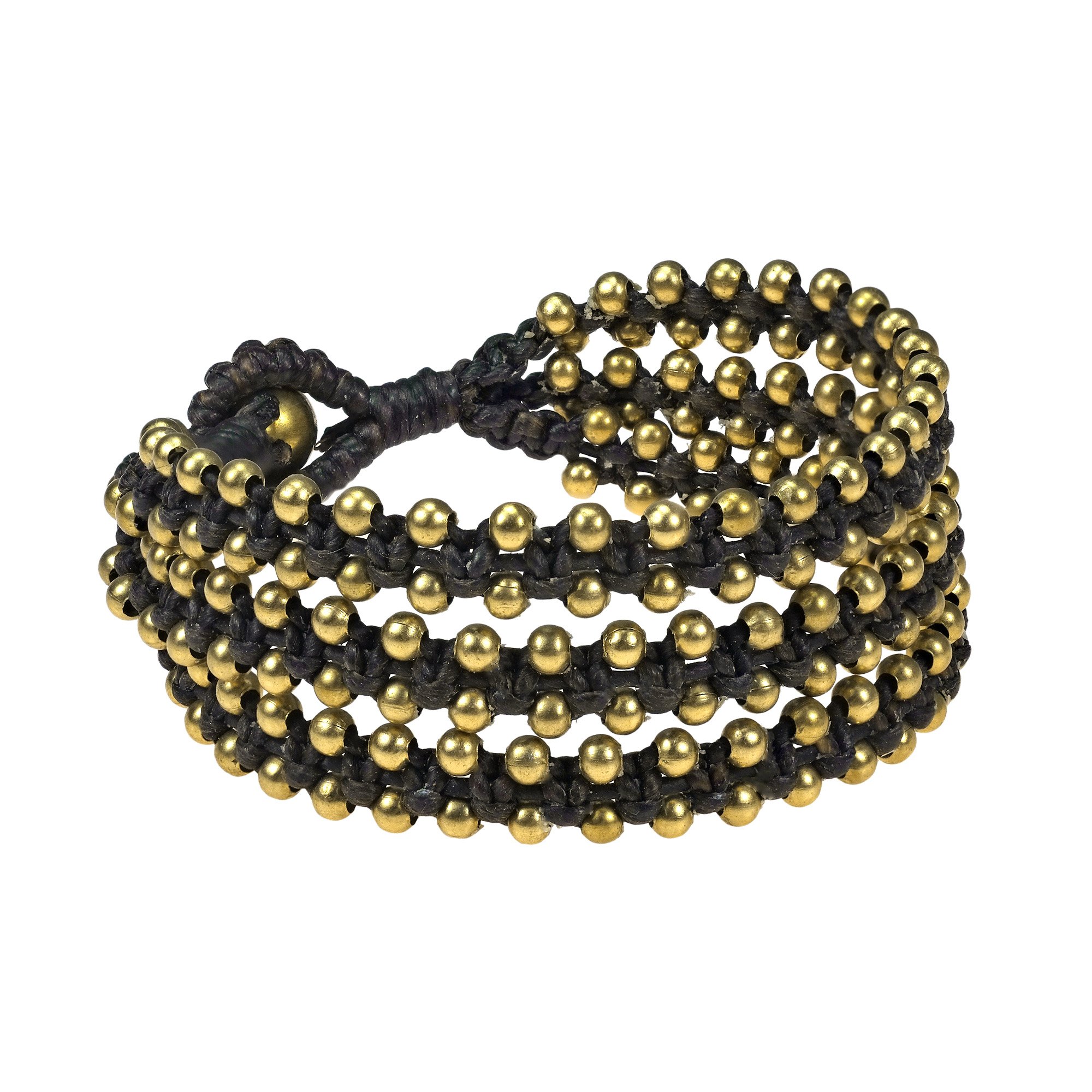 AeraVida Sparkly Bohemian Multi-Layer Brass Beads Wrap Bracelet for Women – Handmade Boho Jewelry, Stackable Beaded Bracelet for Festival, Beach, Party & Everyday Wear