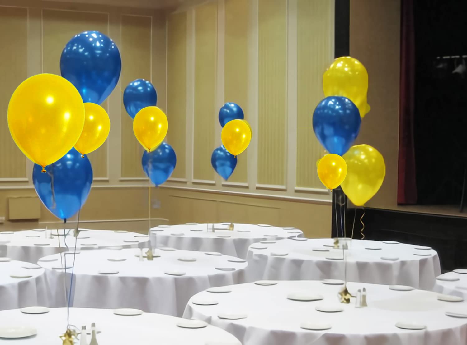 Navy Blue & Yellow Graduation Decorations 2025 - 30pcs Balloon Set for Party, Birthday & Celebration - Perfect for Graduation Ceremonies, School Events & Themed Parties