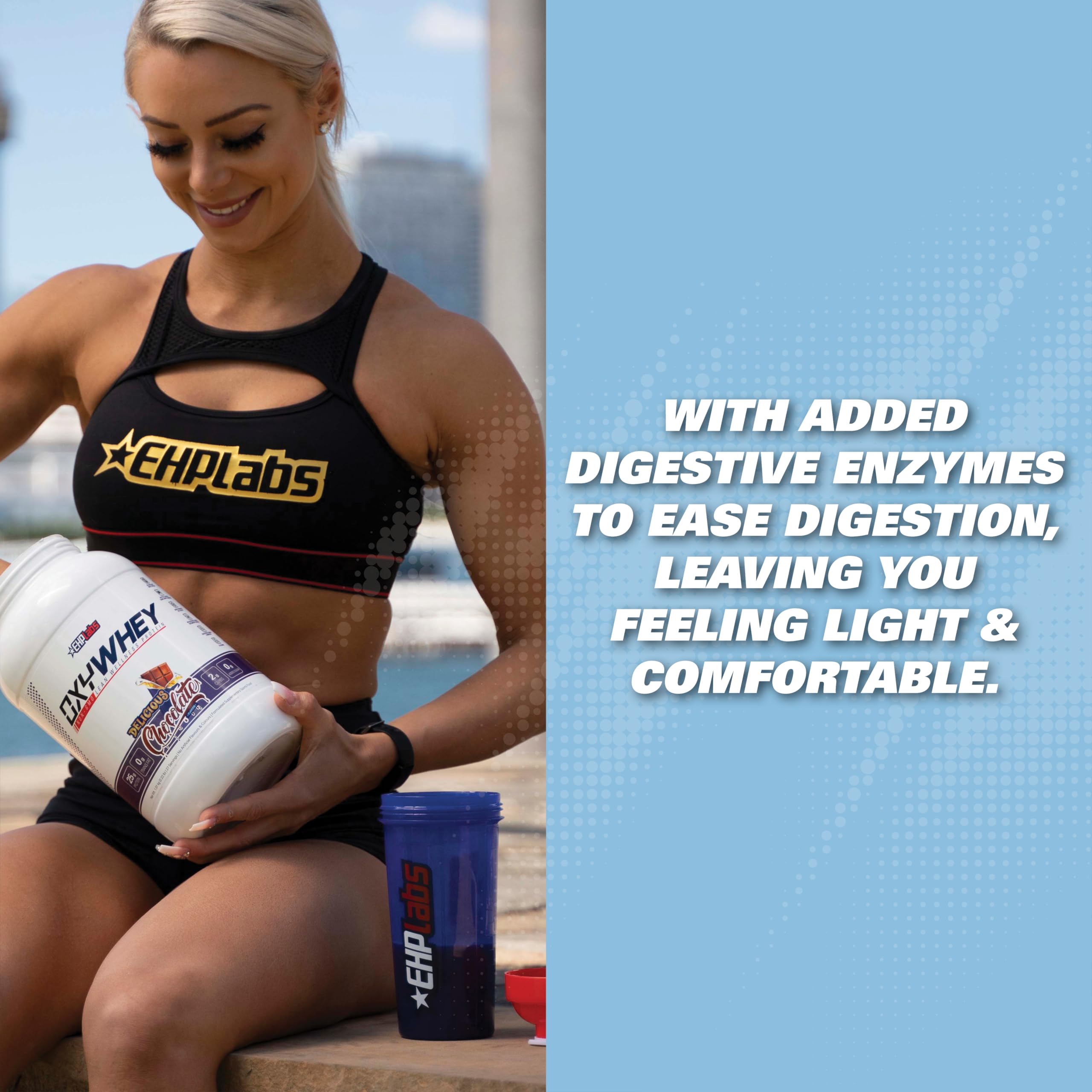 EHP Labs OxyWhey Protein Powder - 2lb Whey Protein Isolate for Muscle Growth & Recovery - Ideal for Gym Workouts, Weight Loss & Post-Workout Nutrition