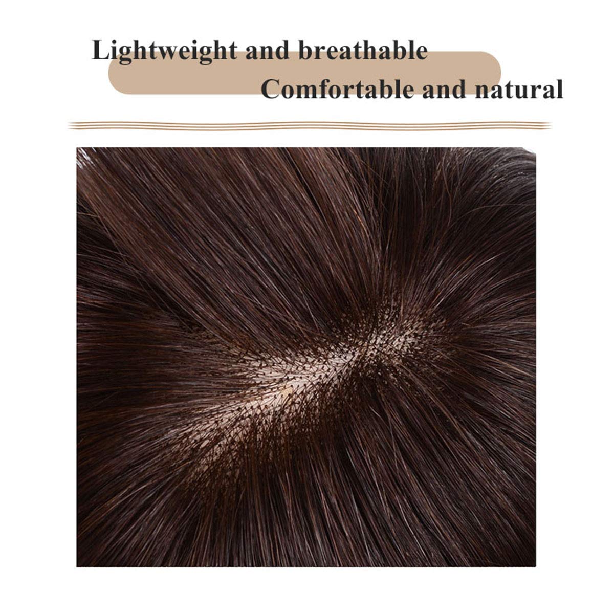 7x10cm Human Hair Topper Closure - All Handtied Mono Base Short Natural Curly Clip-in Hairpiece for Women with Thinning Hair | 10