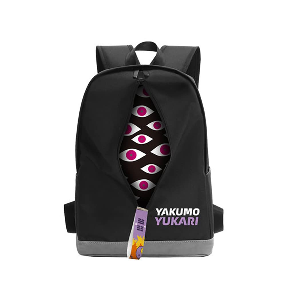 Multifunctional Anime Touhou Project Backpack - Yakumo Yukari Themed School, Laptop & Travel Bag for Fans | Perfect for School, Work, Camping & Cosplay