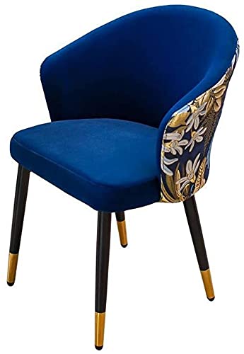 VEESYV Velvet Dining Chair - Modern Velvet Upholstered Seat & Backrest with Sturdy Metal Legs - Elegant Living Room, Bedroom, or Dressing Room Chair for Home Decor (Color: A) - Perfect for Dining, Makeup Vanity, or Lounge Seating