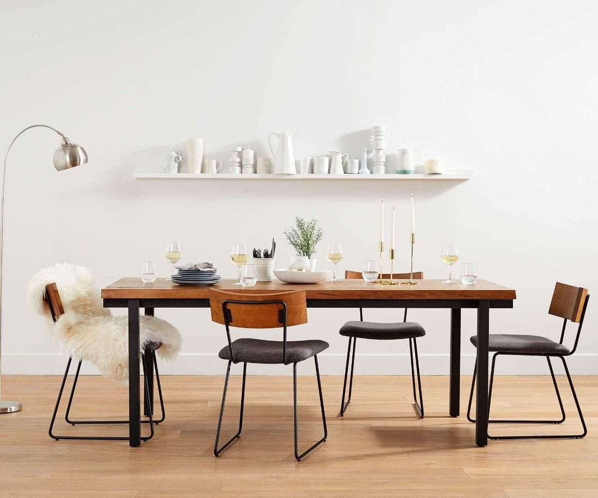 Karsten Modern Dining Table - 6 Seater Solid Wood Kitchen Table for Dining Room - Perfect for Family Gatherings & Dinner Parties