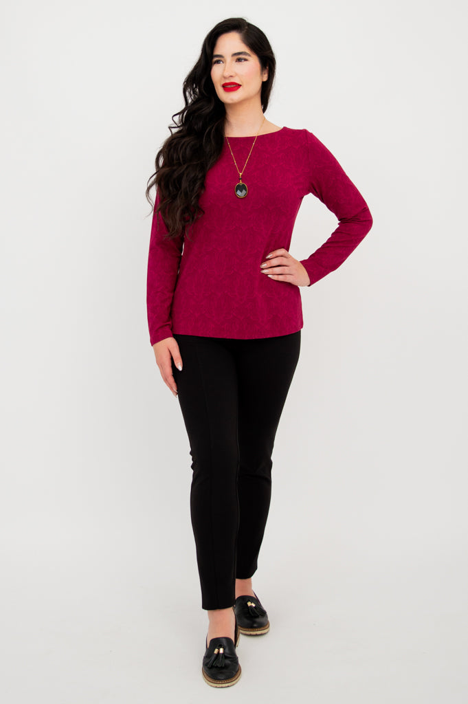 Cela Long Sleeve Top - Empire Waist Bamboo Fabric for Women | Perfect for Casual Wear, Office Outfits & Layering