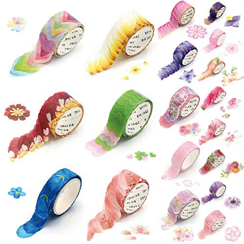 200PCS/Roll Floral Masking Tape - Washi Tape for Scrapbooking, DIY Crafts, Journaling, and Card Making - 24 Four Leaf Clover Design - Perfect for Home Decor, Gift Wrapping, and Party Decorations
