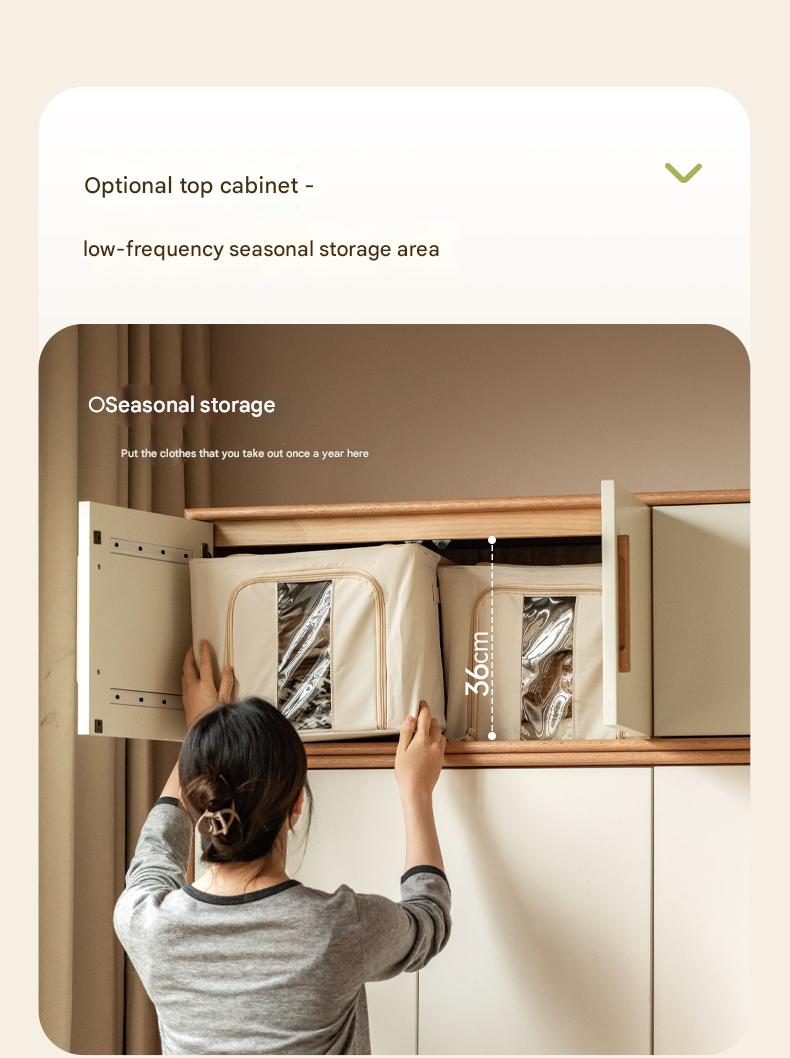 Stylish Oak & Poplar Solid Wood Modern Wardrobe - Spacious Storage for Bedroom, Closet Organization & Home Decor