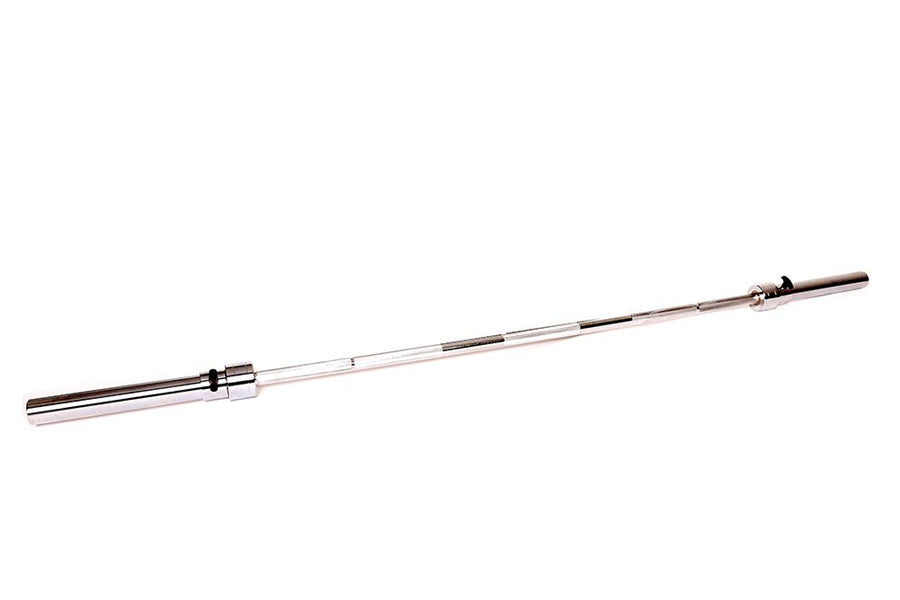 Powertec Olympic Weight Bar 45lbs with Locking Collars - Heavy Duty Strength Training for Home & Commercial Gyms