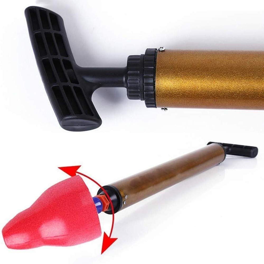 High Pressure Manual Toilet Plunger - Multi Drain Opener for Bathroom, Toilet, Bathtub - Effective Clog Remover & Drain Pump Tool - Perfect for Home, Hotel, and Commercial Use