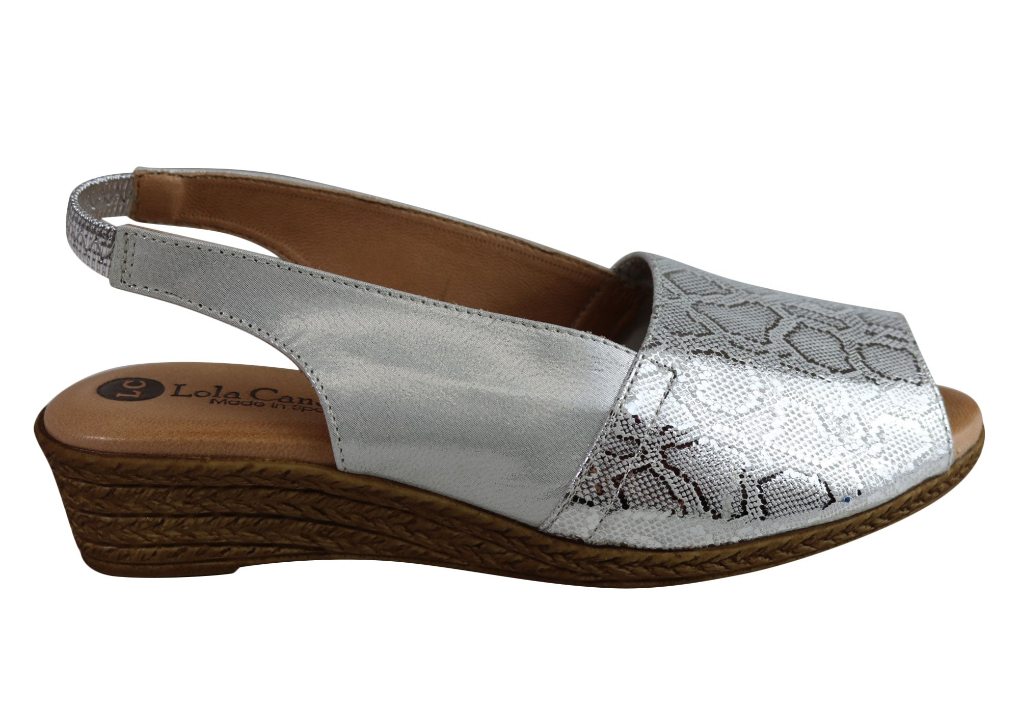 Lola Canales Glee Women's Comfort Leather Wedge Sandals - Handmade in Spain - Perfect for Summer Outings & Beach Vacations
