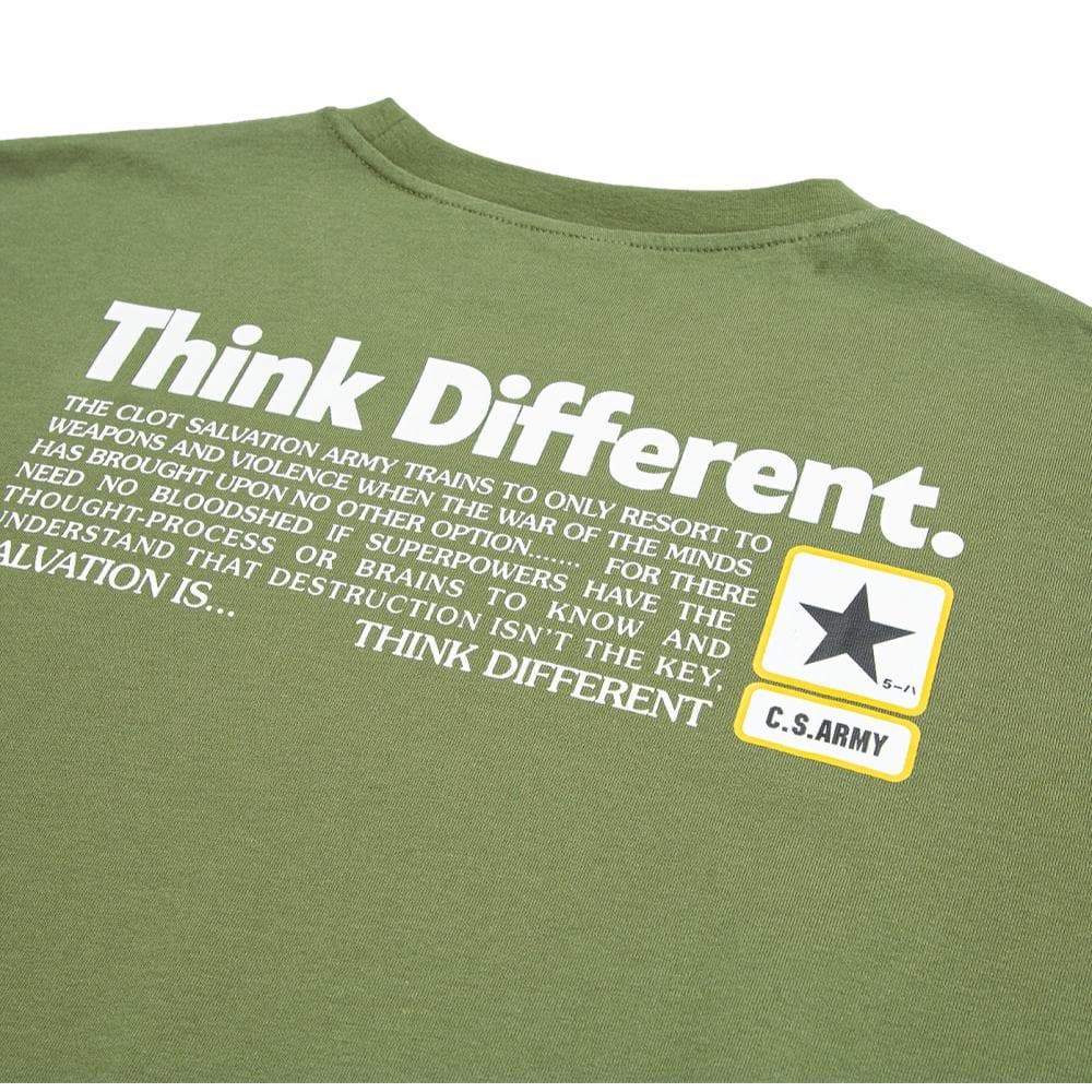 CLOT Brain Long Sleeve T-Shirt for Men - Green Cotton Streetwear Fashion Top - Perfect for Casual Outfits & Urban Street Style