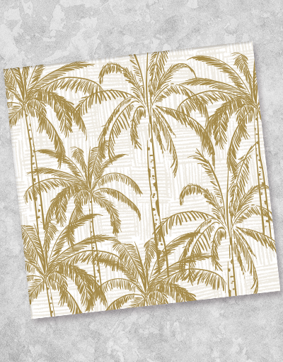 Golden Palms Luncheon Napkins - 44 Count Premium Paper Napkins for Parties, Weddings & Events - Elegant Disposable Dinner Napkins for Home, Restaurant & Catering Use